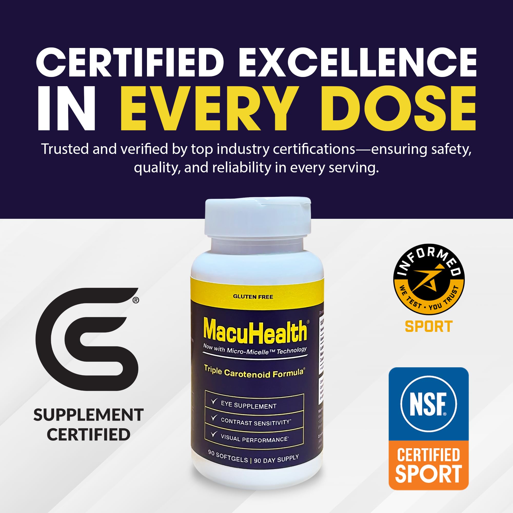 Macuhealth Triple Carotenoid Formula - Eye Vitamins for Adults - 90 Softgels, 3 Month Supply