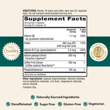 NEURIVA Ultra Decaffeinated Clinically Tested Nootropic Brain Supplement for Mental Alertness, Memory, Focus & Concentration, Cognivive, Neurofactor, Phosphatidylserine, Vitamins B6 B12, 60 Capsules