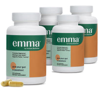 Emma Gut Health - 2 Pack - Gas and Bloating Relief, Constipation, Leaky Gut Repair - Gut Cleanse & Restore Digestion - Regulate Bowel Movement. Probiotics and Laxative Alternative, 120 Capsules